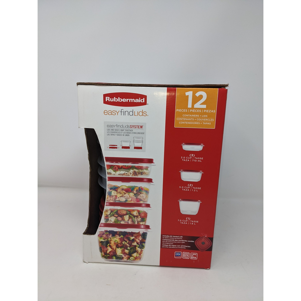 COPY - Rubbermaid 12 piece easy find lids set